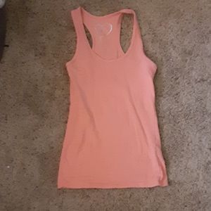 Plain coral pink tank top